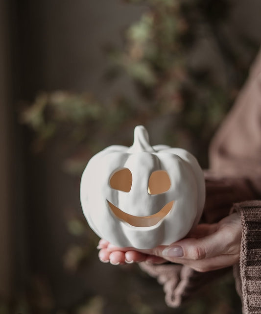 Large Porcelain Autumn Pumpkin