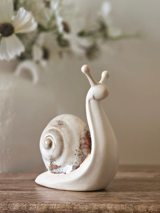 Stoneware Snail Ornament