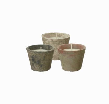 Rustic Terracotta Potted Candle | 3 Colours