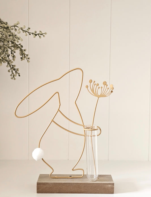 Wire Bunny Ornament | Gold