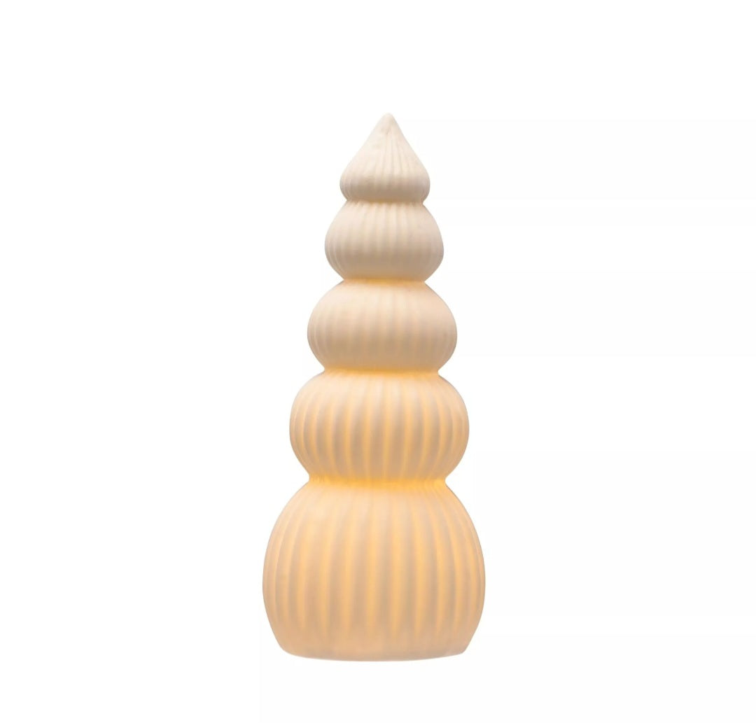 Tiered Porcelain LED Christmas Tree | 2 Sizes