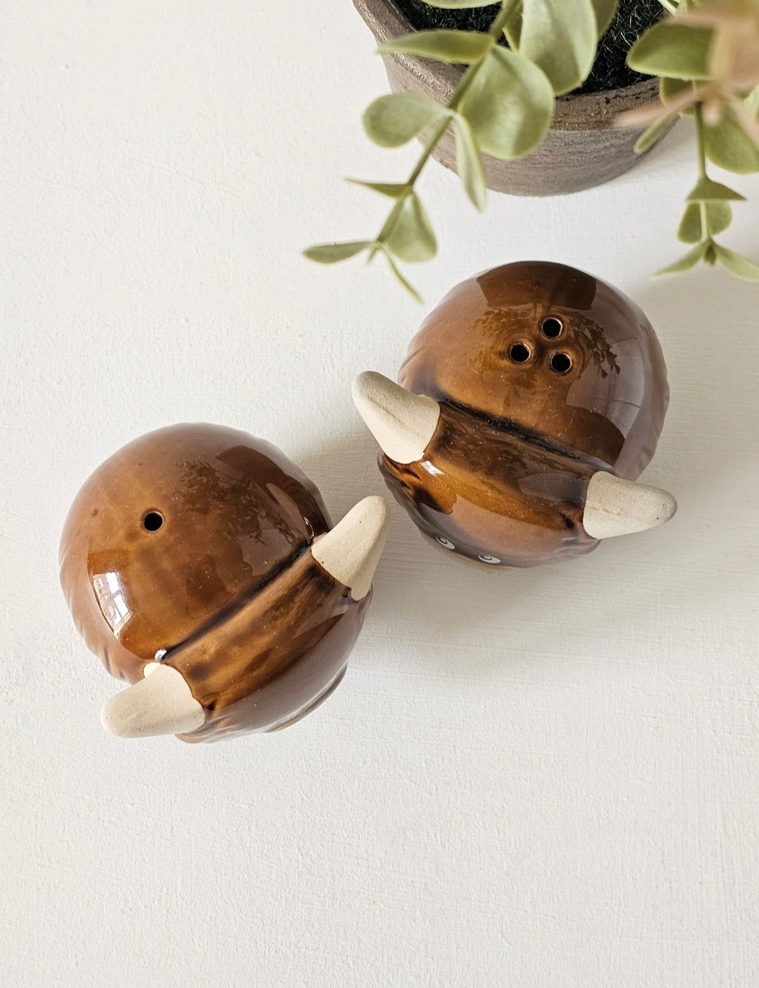 Highland Cow Stoneware Salt & Pepper Shakers