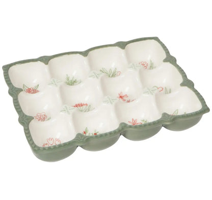 Large Country Garden Stoneware Egg Holder