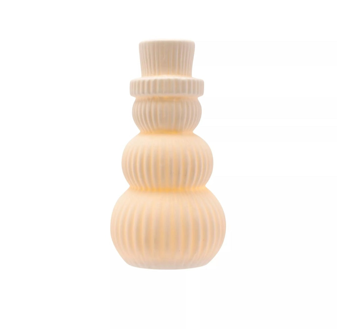 Tiered Porcelain LED Snowman | 2 Sizes