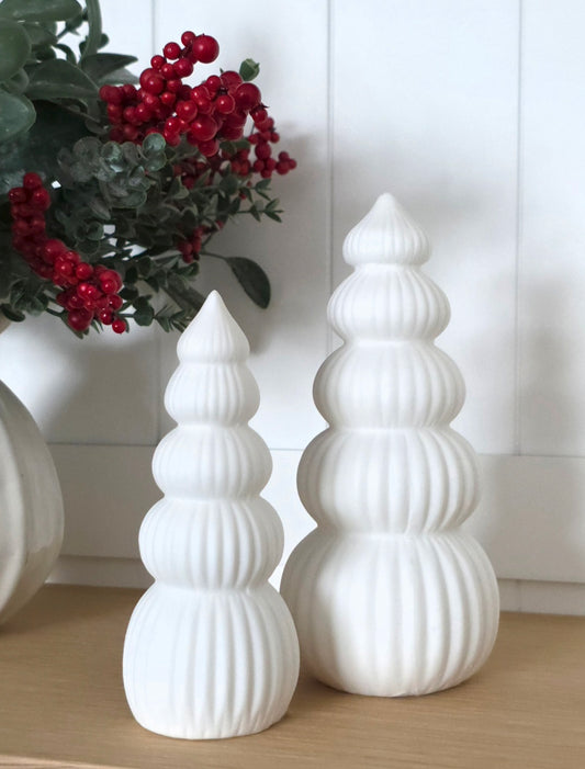 Tiered Porcelain LED Christmas Tree | 2 Sizes